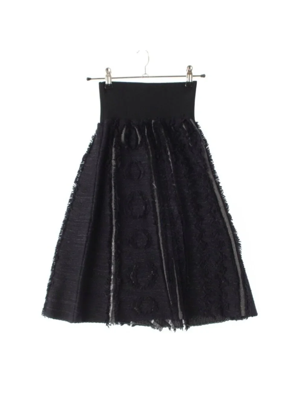 Louis Vuitton Fringe Knit Skirt Nicolas Ghesquiere by Black Moss Green XS